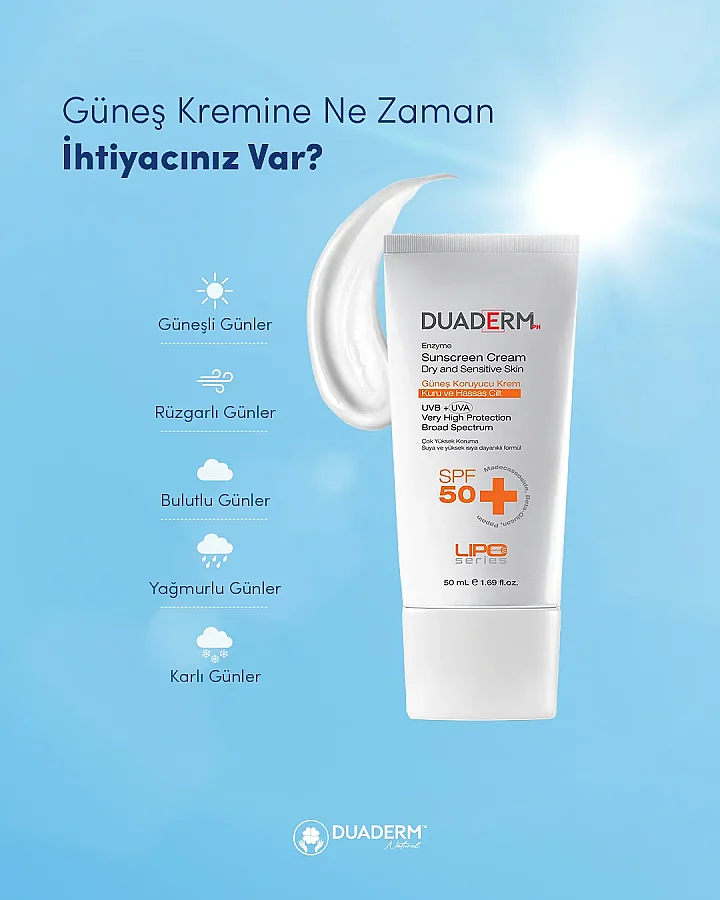 GÜNEŞ KORUYUCU KREM KURU VE HASSAS CİLT SPF50+ - 2